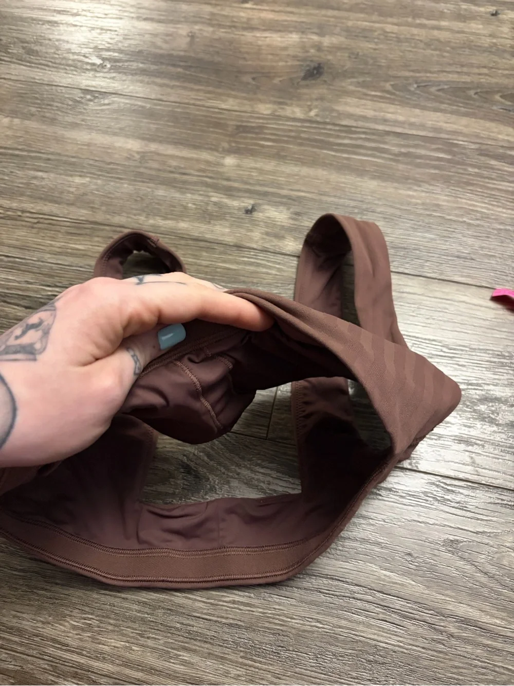 Lululemon Wunder Under Bra *Light Support, *Tonal Stripe (Dark Oxide) Size Small